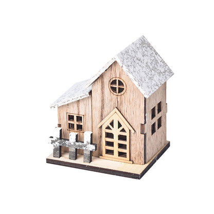 Luminous Wooden Christmas House