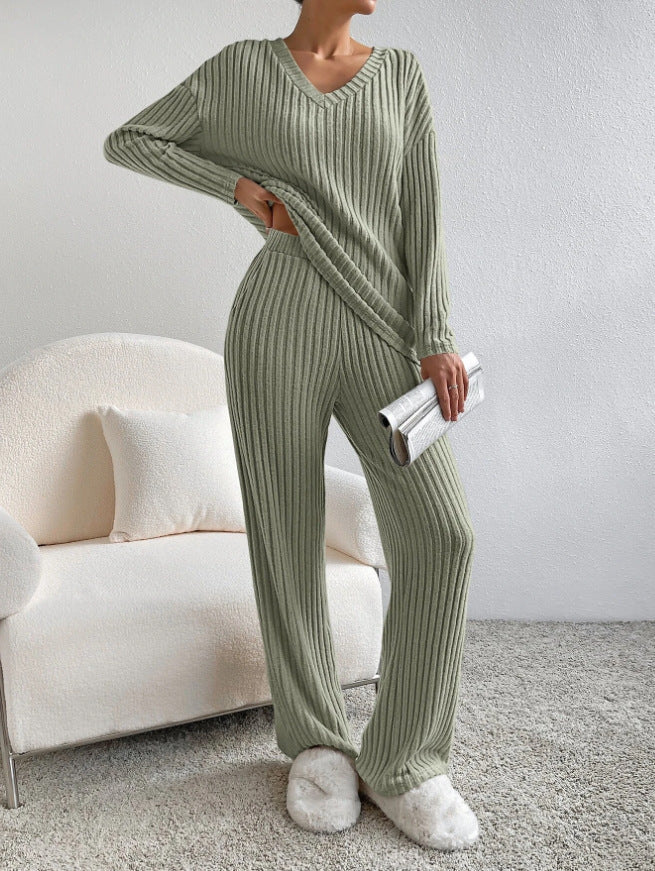 Solid Striped Lounge Set