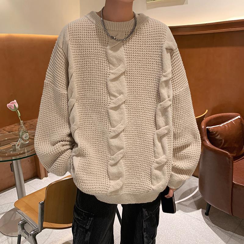 Men's Retro Round Neck Sweater