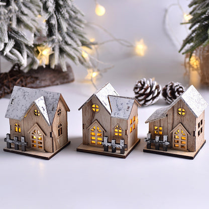 Luminous Wooden Christmas House