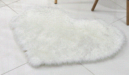 Heart Shape Fluffy Rug