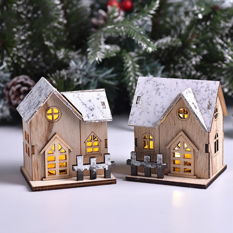 Luminous Wooden Christmas House