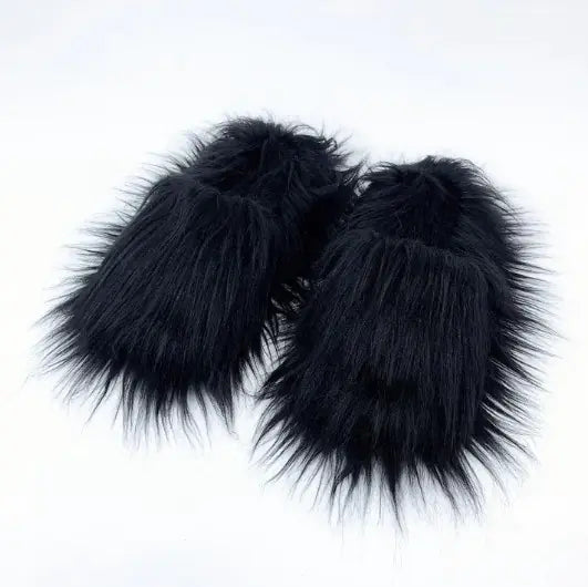 Long Hair Woolen Slippers