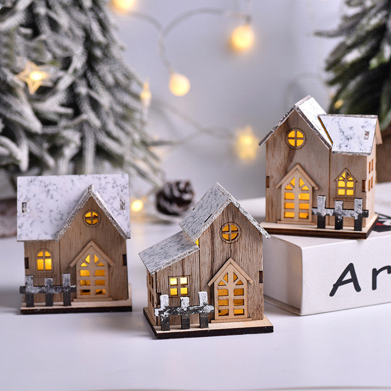 Luminous Wooden Christmas House