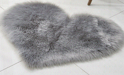 Heart Shape Fluffy Rug