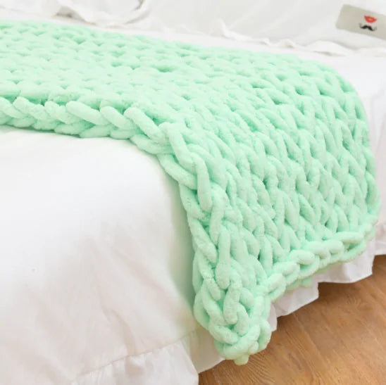 Chunky Knitted Blanket